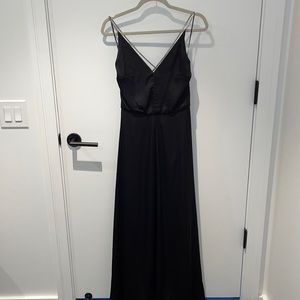 Black Gown with Silver Criss Cross Chain (in the back).